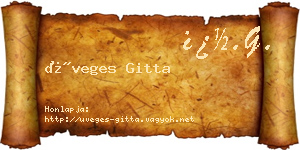 Üveges Gitta névjegykártya