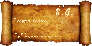 Üveges Gitta névjegykártya